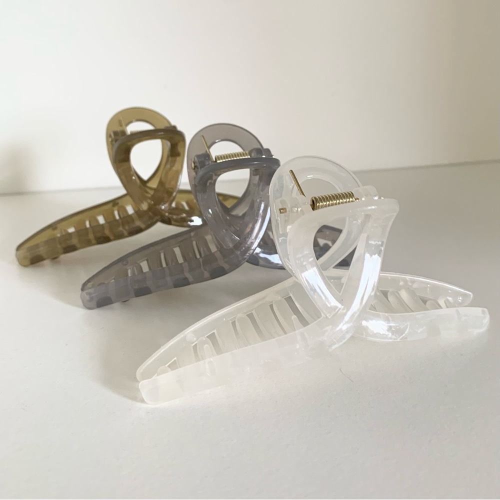 Jelly hair claw set of 3 clips